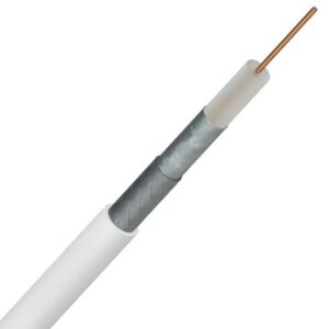 Câble coaxial TV 17VATCA A+ Blanc Couronne de 100m