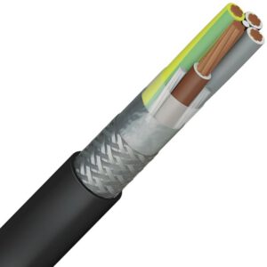Câble souple blindé 2XSLCY 3X25+3G4mm² 0,6/1KV NOIR - Coupe au mètre