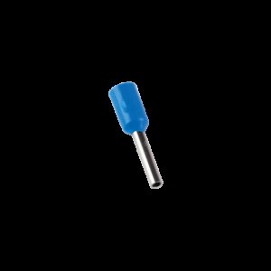 Embouts de câblage pour fil souple section 0,75mm² - Bleu - Collerette isolante - Sachet de 100 pièces