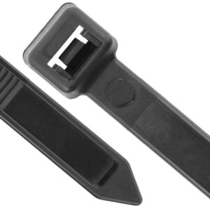 PV-076-380-P Lot de 100x Collier serrage rilsan ARVI noir 380x7.6mm - Résistant aux UV - Polyamide 6.6