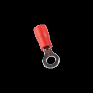 TOL-1.5-10 Sachet de 100 cosses rondes isolées rouges pour fil 0.25 à 1.5mm² - Trou M10 - Ø 10.5mm - ARVI