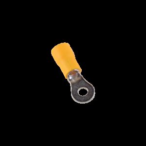 TOL-6-10 Sachet de 100 cosses rondes isolées jaunes pour fil 4 à 6mm² - Trou M10 - Ø 10.5mm - ARVI