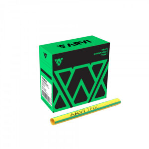 Boite de 15m de gaine thermorétractable diamètre 2/1mm - Vert/Jaune - Restreint 2:1 - Paroi fine - Arvi TPAC-2.0-V/A