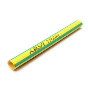 Gaine thermorétractable - 10/5mm - Vert/Jaune - Longueur 1m - Restreint 2:1 - Paroi fine - Arvi TPAM-10.0-V/A