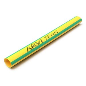Gaine thermorétractable - 35/17,5mm - Vert/Jaune - Longueur 1m - Restreint 2:1 - Paroi fine - Arvi TPAM-35.0-V/A