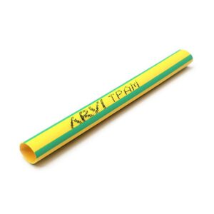 Gaine thermorétractable - 4,5/2,3mm - Vert/Jaune - Longueur 1m - Restreint 2:1 - Paroi fine - Arvi TPAM-4.5-V/A