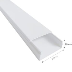 10500CBR Efapel - Moulure électrique blanche (LxH) 50x20mm - Longueur 2 mètres - pour montage en saillie