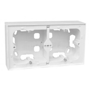 10994ABR Efapel - Boitier en saillie pour installation murale - Blanc - 2 postes - Logus 90/Quadro 45