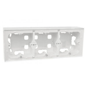 10995ABR Efapel - Boitier en saillie pour installation murale - Blanc - 3 postes - Logus 90/Quadro 45