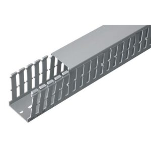 14070CCZ Goulotte de câblage PVC avec couvercle LxH 100X40mm GRISE - Vendu par carton de 20m - Prix au mètre
