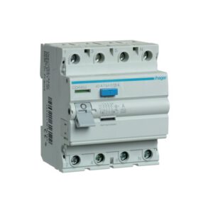 CD440J Hager - Interrupteur différentiel 4P 40A 30mA - Type A - Auxiliarisable - Entrée haute / Sortie Basse