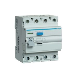 CF426J Hager - Interrupteur différentiel 4P 25A 300mA - Type AC - Auxiliarisable - Entrée haute / Sortie Basse