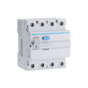 CF440J Hager - Interrupteur différentiel 4P 40A 300mA - Type A - Auxiliarisable - Entrée haute / Sortie Basse