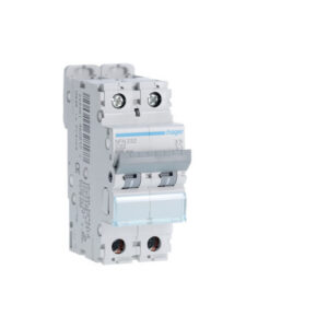 NFN232 Disjoncteur 32A Hager - 2P - 6-10kA - courbe C - Bornes alignées à vis - NFN - 2 modules