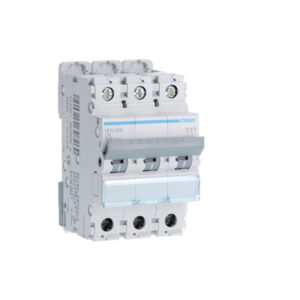NFN306 Disjoncteur Hager triphasé 6A - 3P - 6-10kA - courbe C - NFN - Bornes alignées à vis - 3 modules
