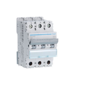 NFN320 Disjoncteur Hager triphasé 20A - 3P - 6-10kA - courbe C - NFN - Bornes alignées à vis - 3 modules