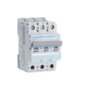 NFN332 Disjoncteur Hager triphasé 32A - 3P - 6-10kA - courbe C - NFN - Bornes alignées à vis - 3 modules