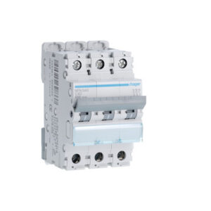 NFN340 Disjoncteur Hager triphasé 40A - 3P - 6-10kA - courbe C - NFN - Bornes alignées à vis - 3 modules