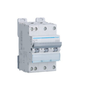 NFT816 Hager - Disjoncteur triphasé + neutre 16A - 6-10kA - courbe C - 3 modules - NFT - Bornes décalées à vis