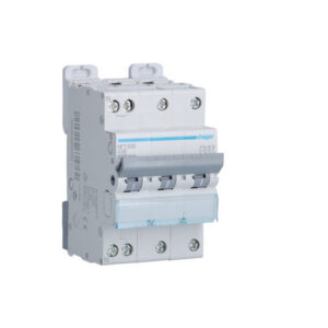 NFT832 Hager - Disjoncteur triphasé + neutre 32A - 6-10kA - courbe C - 3 modules - NFT - Bornes décalées à vis