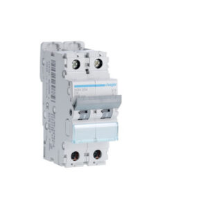 NGN204 Hager - Disjoncteur 2P courbe D - 4A - 6-10kA - NGN - Bornes alignées à vis - 2 modules