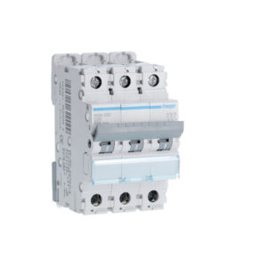 NGN350 Disjoncteur tripolaire Hager 50A - 6-10kA - courbe D - 3 modules - NGN - Bornes alignées à vis