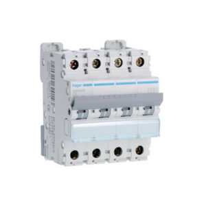 NGN403 Disjoncteur Hager 3A - 4P - 6-10kA - courbe D - NGN - Bornes alignées à vis - 4 modules