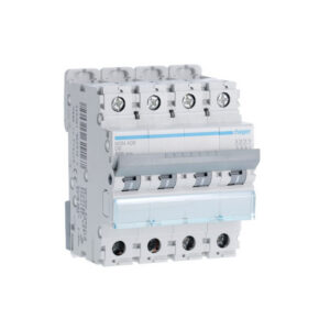 NGN406 Disjoncteur Hager 6A - 4P - 6-10kA - courbe D - NGN - Bornes alignées à vis - 4 modules