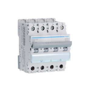 NGN420 Disjoncteur Hager 20A - 4P - 6-10kA - courbe D - NGN - Bornes alignées à vis - 4 modules