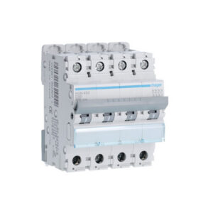 NGN450 Disjoncteur Hager 50A - 4P - 6-10kA - courbe D - NGN - Bornes alignées à vis - 4 modules