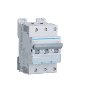NGT320 Hager - Disjoncteur courbe D - 20A - triphasé 3P - 6-10kA - 3 modules - NGT - Bornes décalées à vis