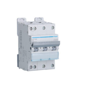 NGT806 Hager - Disjoncteur courbe D - 6A - 3P+N - 6-10kA - 3 modules - NGT - Bornes décalées à vis