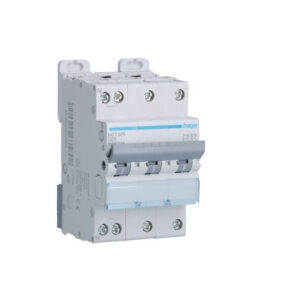 NGT825 Hager - Disjoncteur courbe D - 25A - 3P+N - 6-10kA - 3 modules - NGT - Bornes décalées à vis
