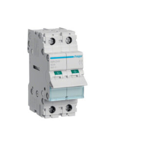 SBN240 Hager Interrupteur sectionneur modulaire bipolaire 2 pôles 40A - auxiliarisable - Bornes à vis