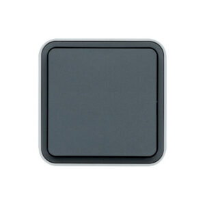 WNC001 Hager - Interrupteur va et vient Cubyko saillie Gris - Étanche IP55 - complet