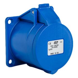 Prise femelle droite 32A 2P+T 220V - Étanche IP44 - IDE
