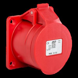 Prise femelle droite tétrapolaire 16A 3P+N+T 380V - 5 broches - Étanche IP44 - IDE