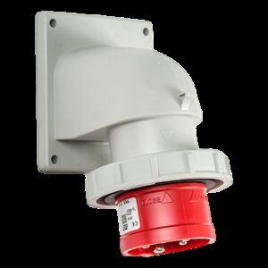 Prise male à encastrer tétrapolaire 16A 3P+N+T 380V - 5 broches - Étanche IP67 - IDE