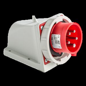 Socle male tétra 16A 3P+N+T 380V - 5 broches - Étanche IP67- livré avec bouchon d'étanchéité - IDE
