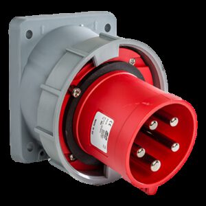 Prise male encastrable 63A tétrapolaire 380V - 3P+N+T - Étanche IP67 - IDE