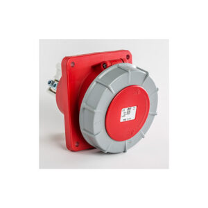 Prise 125A tétrapolaire 3P+N+T encastrable avec fil pilote - Étanche IP67 - IDE