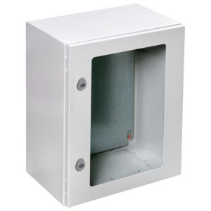 Armoire électrique en métal étanche IP66 - 400x300x200 - Porte vitrée - plaque fournie - Argenta IDE