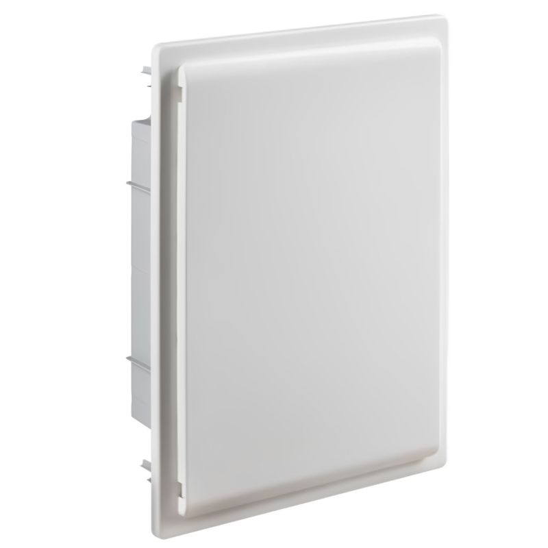 GPE24PO/RR IDE - Coffret électrique encastrable 24 modules 2 rangées - porte opaque - avec bornier Neutre, Terre