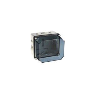 GSVT171 IDE Boite de dérivation industrielle étanche IP65 avec capot transparent réhaussé et entrées souples - dim.175X1