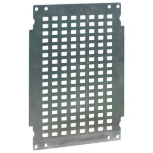 Grille de montage perforée en acier galavnisé pour coffret 500mmx400mm polyester IP66 IDE