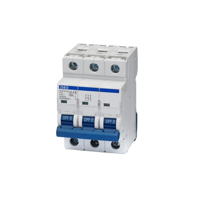 Disjoncteur tripolaire 3P - 32A - 10kA - courbe D - À vis - IMO B10D3032A