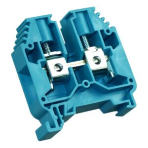 Bloc de jonction 16mm² - Borne ER16 Bleue - 85A Max - Connexion à vis section max 25mm² - Montage sur rail DIN