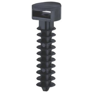 Legrand 031955 - Cheville à embase noire pour Colson 9mm - perçage Ø8mm - protégées des UV - Cheville à frapper - Lot d