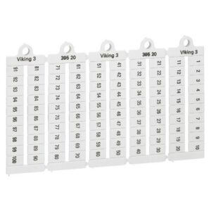039520 Legrand - Plaque de repères pour bloc de jonction Viking 3 - pas 6mm - chiffres 1 à 100