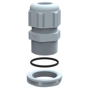 098024 Presse étoupe plastique PG16 Legrand - câble diamètre 10 à 14mm - Gris RAL 7001 - Filetage PG - Étanche IP68
